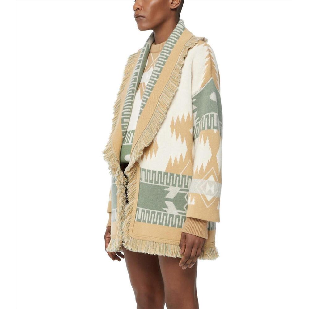 NEW ALANUI icon jacquard cardigan in off white - Picture 3 of 5